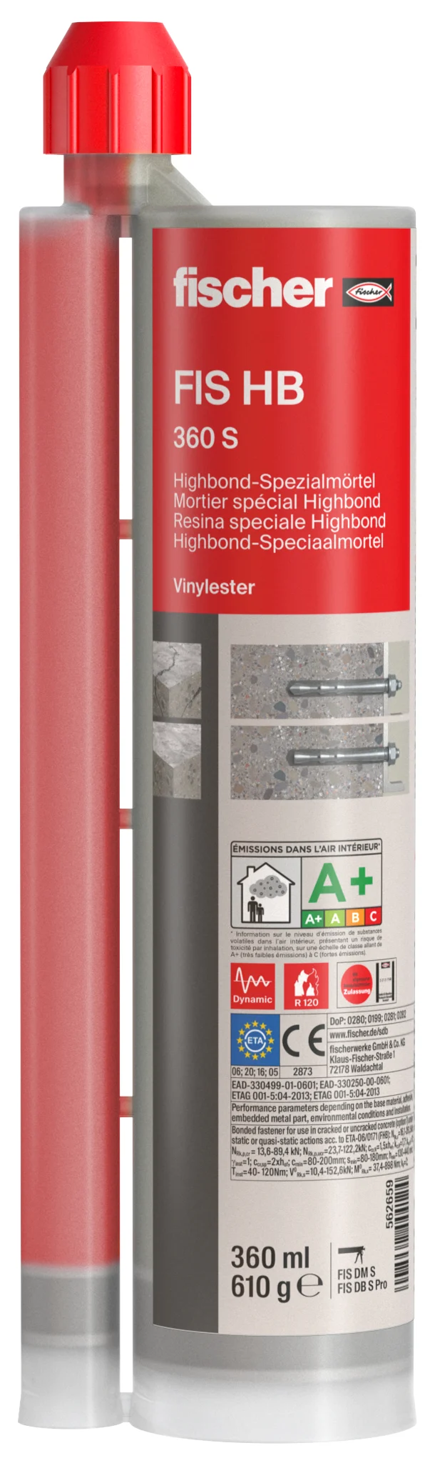 Ancorante chimico FIS HB 360 S (3 Pz.)