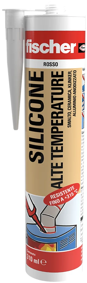 Silicone alte temperature SAT 310 ml - rosso (1 Pz.)