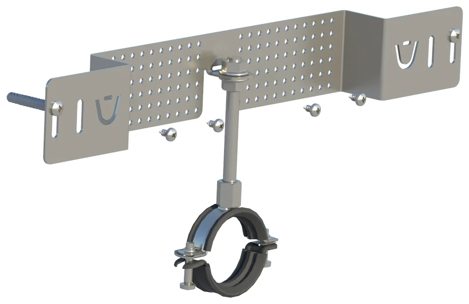 Staffa universale OMEGA per fissaggio raccordi sanitari (1 Pz.)